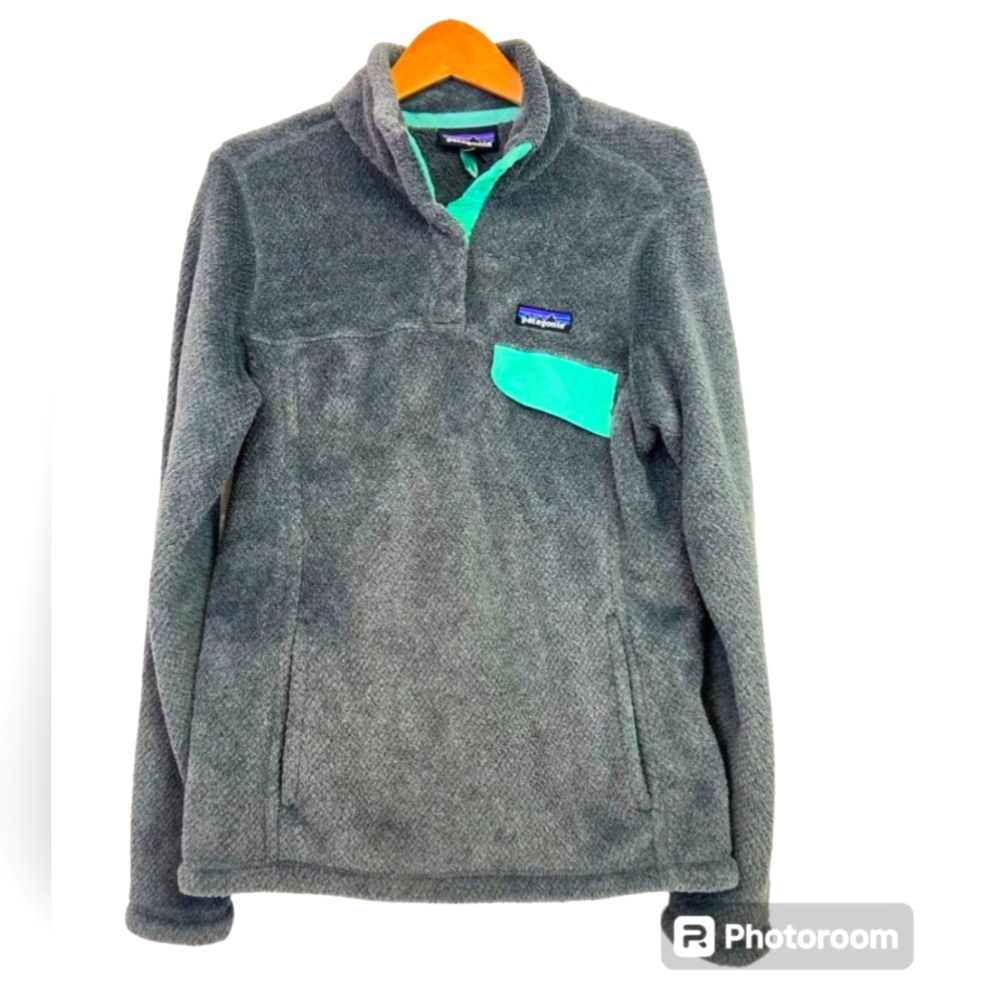 Patagonia Gray Fleece Pullover Re-Tool Snap-T® EUC! Women's Medium